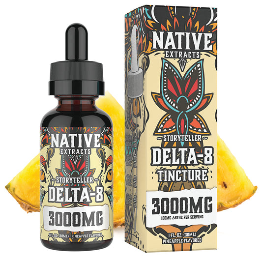 Native Extracts - "Storyteller" - Delta-8 Tincture - 3000mg (High Potency)