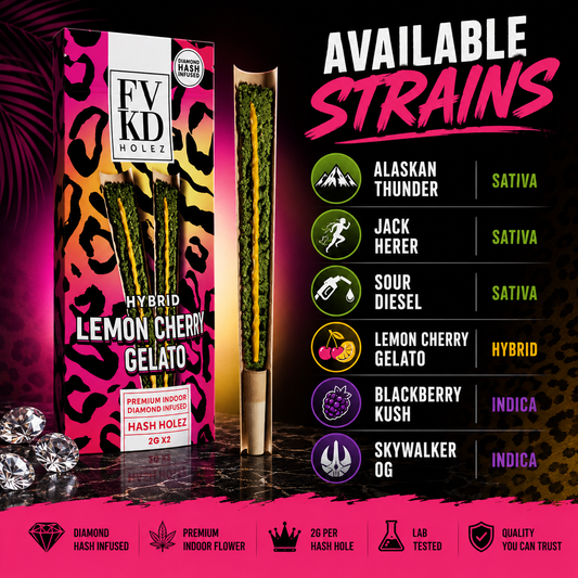 FVKD Diamond Infused Naked Hash Holez – 2g x 2ct