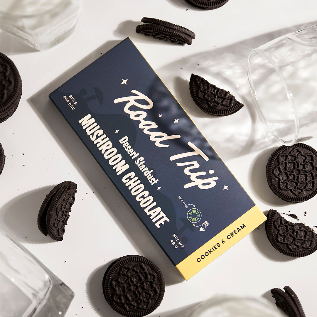 Desert Stardust Mushroom Chocolate Bar - Cookies & Cream