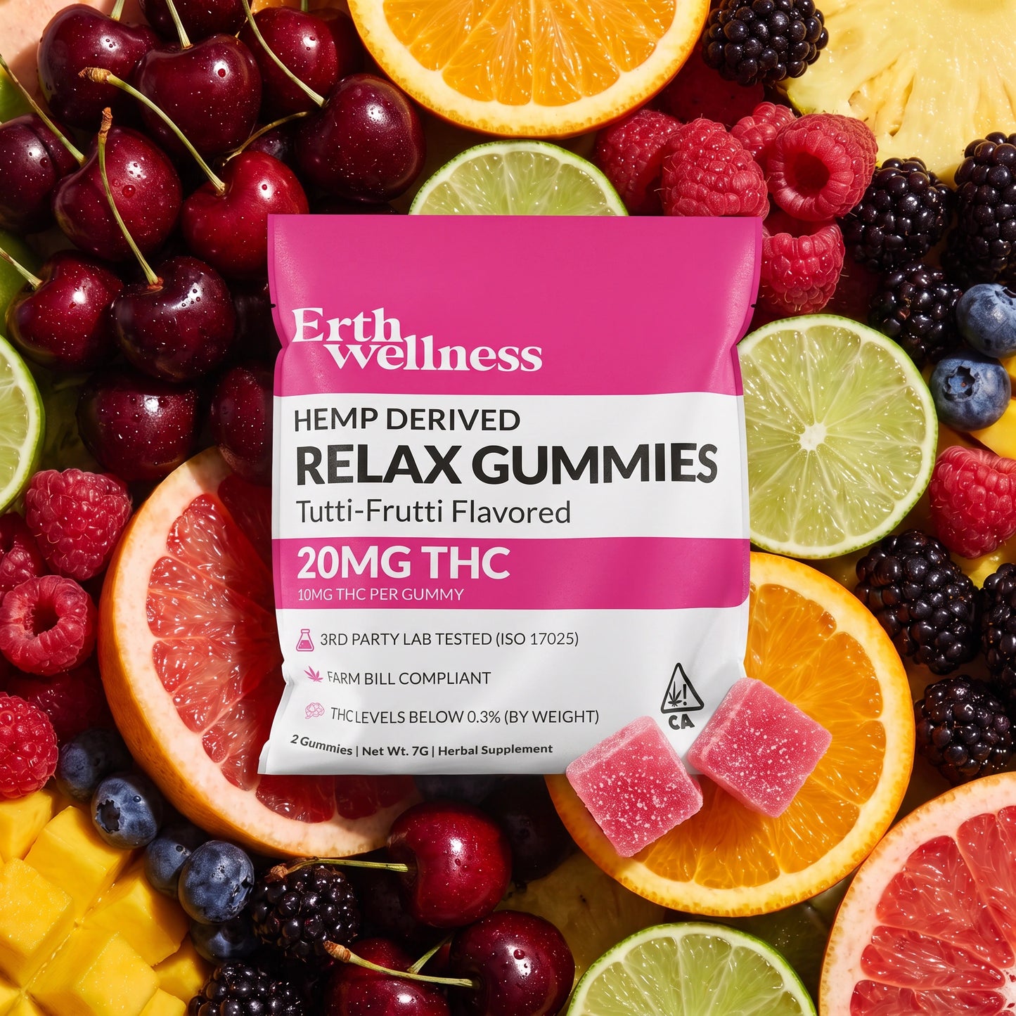 RELAX 10mg THC Gummies - Tutti Frutti - 20mg (Sample Size)