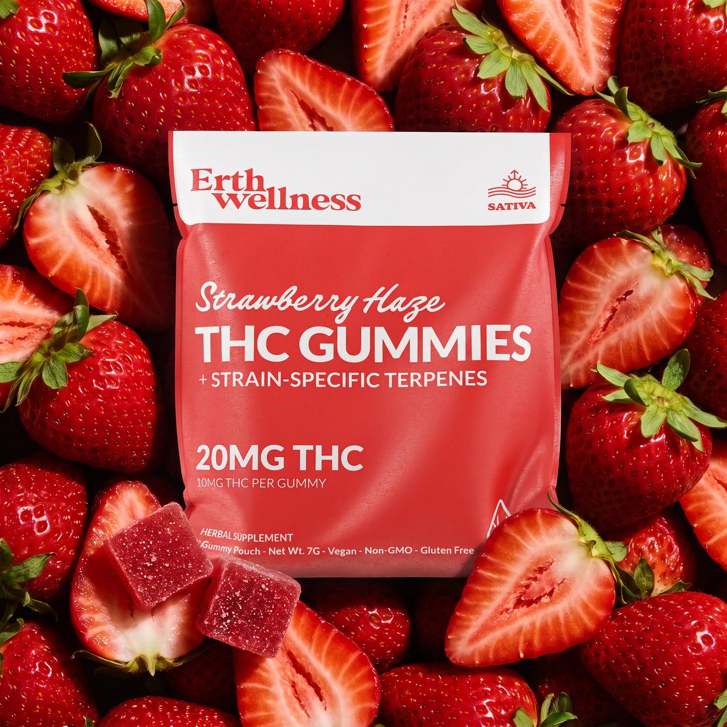 THC Gummies – Strawberry Haze (Focus) - Sample Pack