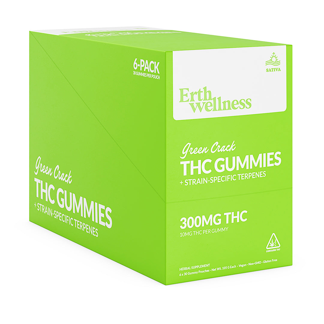 Δ9 THC Gummies – Green Crack (Sativa) | Strain Specific | Tropical Fruit (300mg)