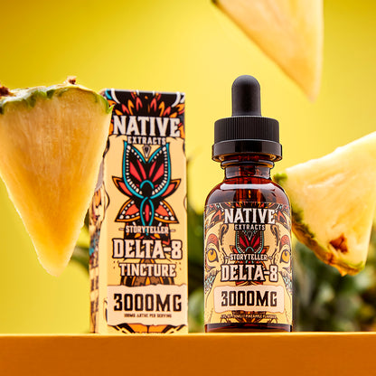 Native Extracts - "Storyteller" - Delta-8 Tincture - 3000mg  (High Potency)