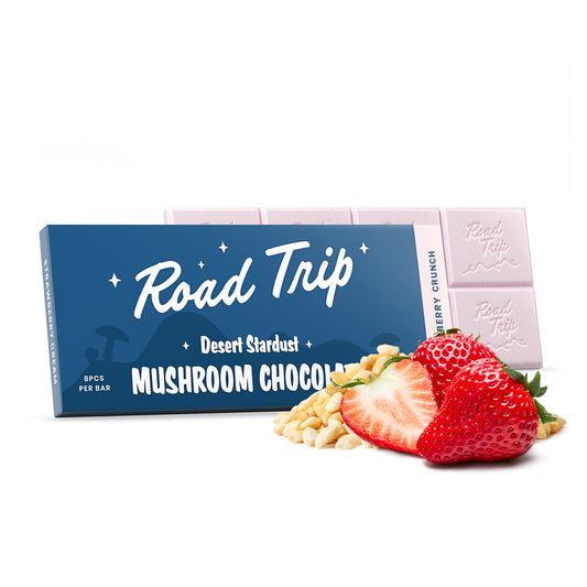 Desert Stardust Magic Mushroom Chocolate Bar - Strawberry Crunch