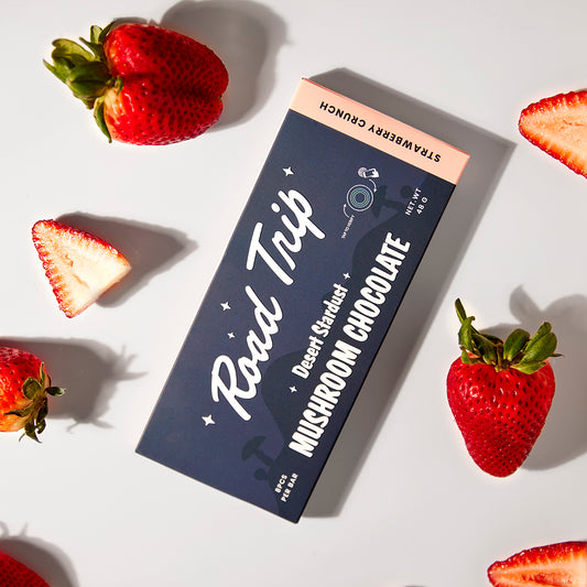 Desert Stardust Magic Mushroom Chocolate Bar - Strawberry Crunch