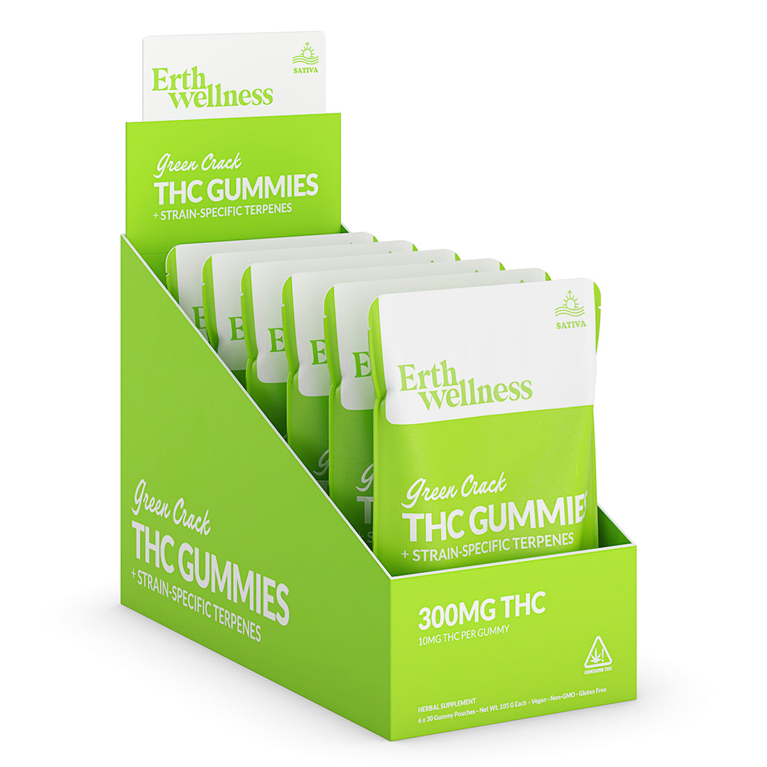 Δ9 THC Gummies – Green Crack (Sativa) | Strain Specific | Tropical Fruit (300mg)