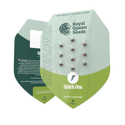 Royal Queen Seeds – Quick One Feminized Auto Seeds (Compact Beginner-Friendly Autoflower) - 3 Seeds