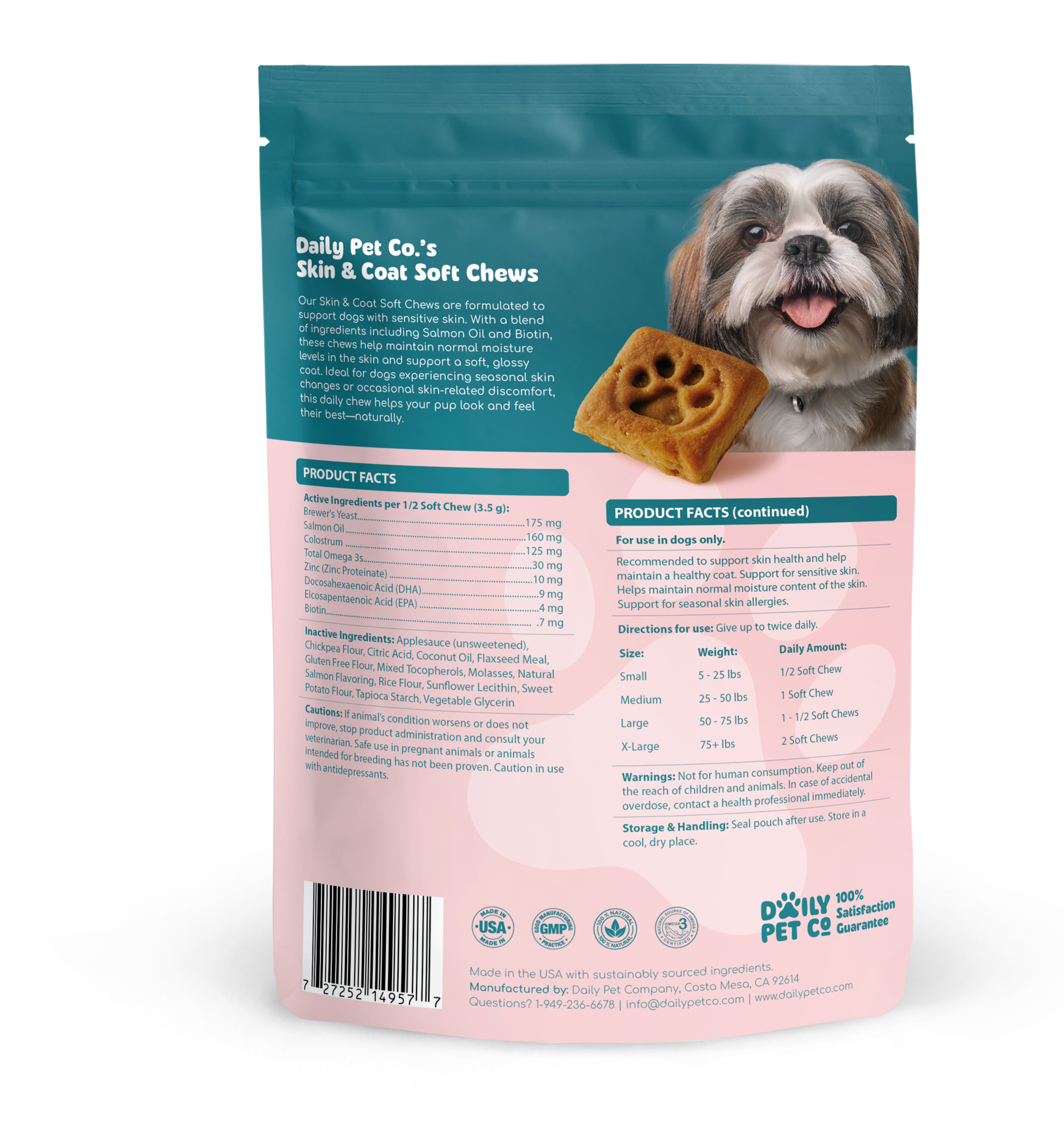 Skin & Coat Soft Chews for Dogs