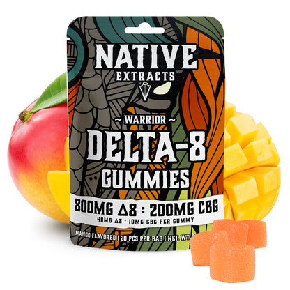 "Warrior" - 800mg Delta-8 THC + 200mg CBG - Mango (Recover)
