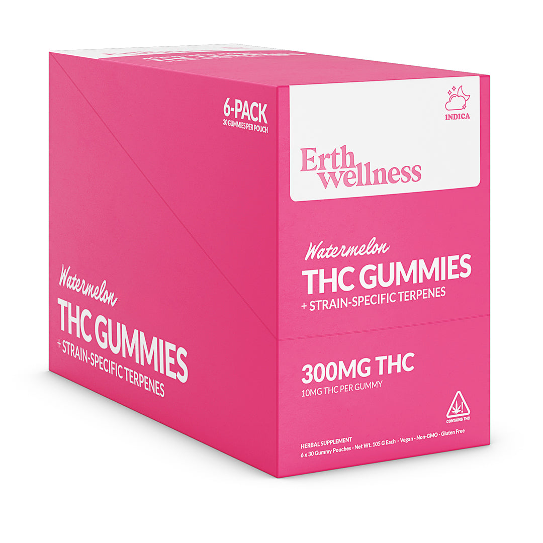 Δ9 THC Gummies – Watermelon (Indica) | Strain Specific | Watermelon Candy (300mg)