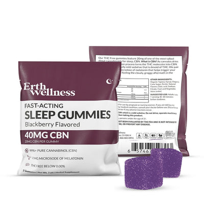 Fast Acting SLEEP Gummies - Vegan - Sleepy Blackberry - 40mg
